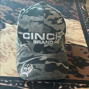 Cinch black & grey corduroy camo hat